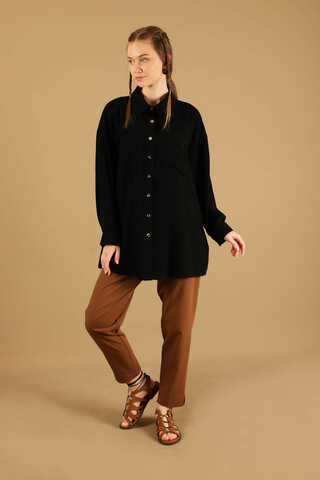Oversizee Shirt Black - 1