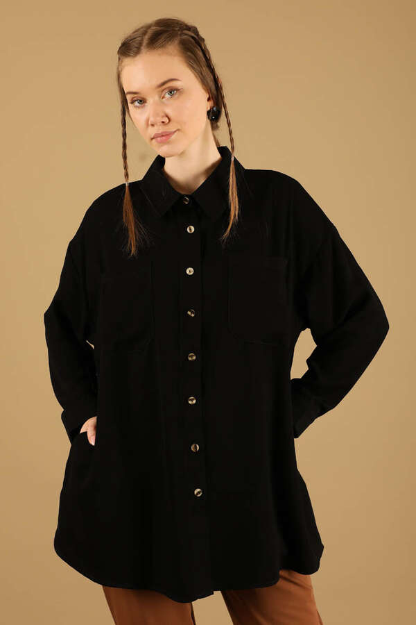 Oversizee Shirt Black - 2