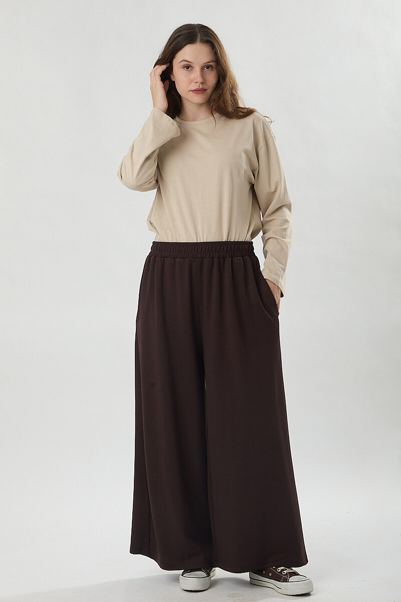 Oysho Geniş Pantolon Kahve 