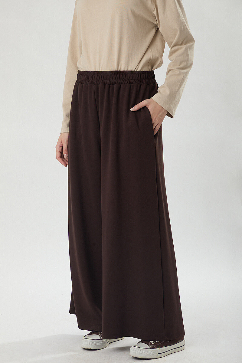 Oysho Geniş Pantolon Kahve - 2