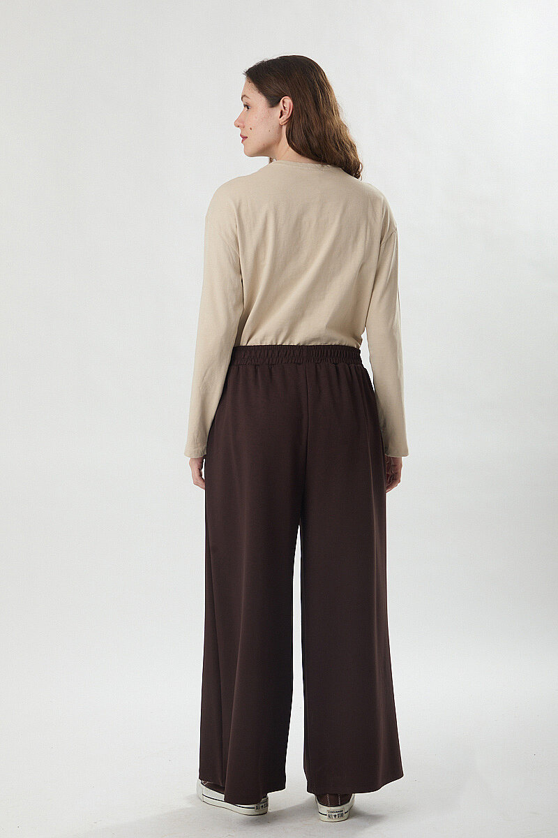 Oysho Geniş Pantolon Kahve - 3