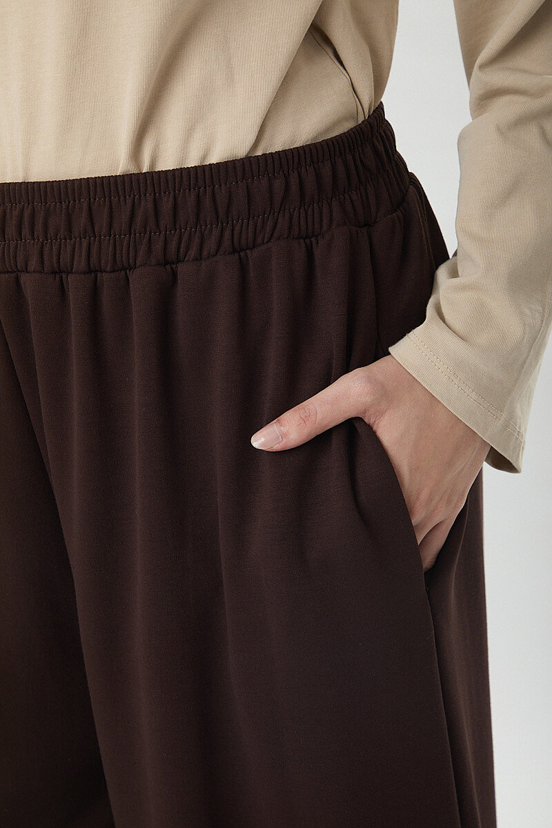 Oysho Geniş Pantolon Kahve - 5