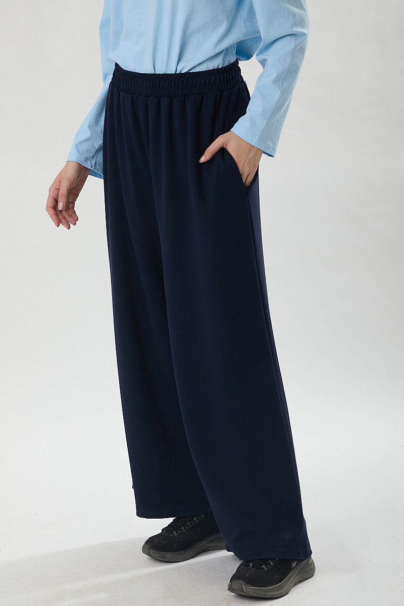 Oysho Geniş Pantolon Lacivert - 3