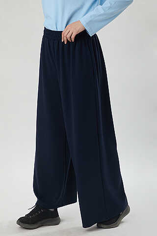 Oysho Geniş Pantolon Lacivert - 2