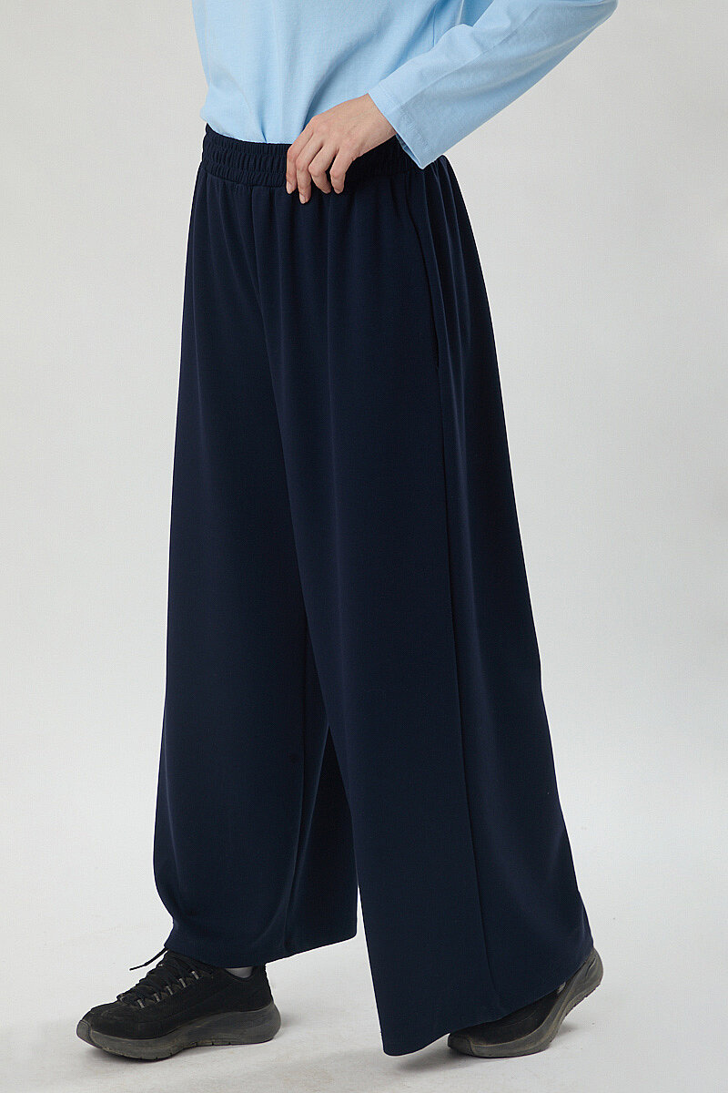 Oysho Geniş Pantolon Lacivert - 2