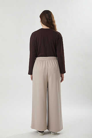 Oysho Geniş Pantolon Taş - 3