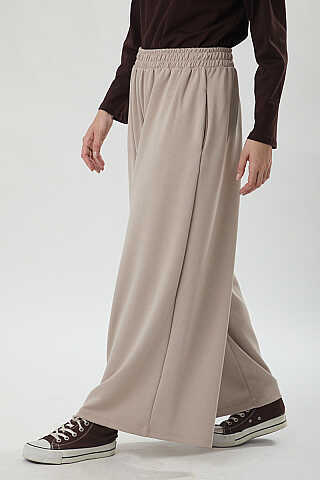 Oysho Geniş Pantolon Taş - 4