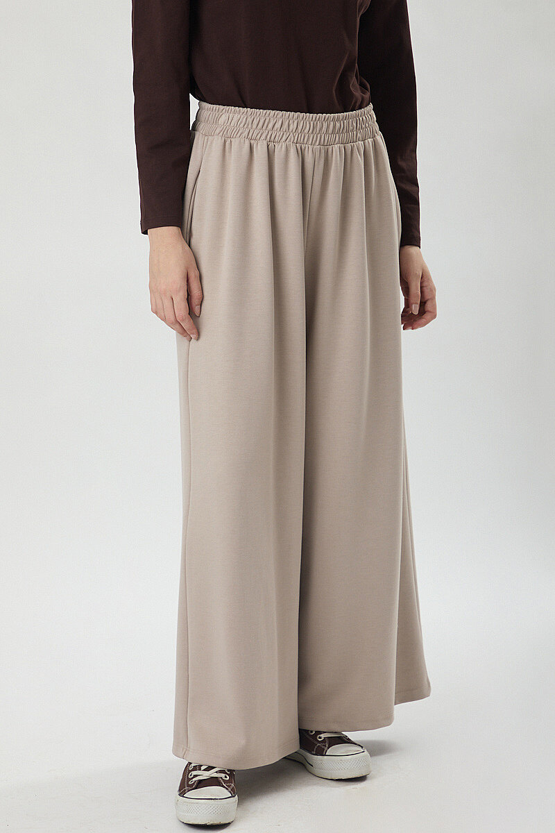 Oysho Geniş Pantolon Taş - 5