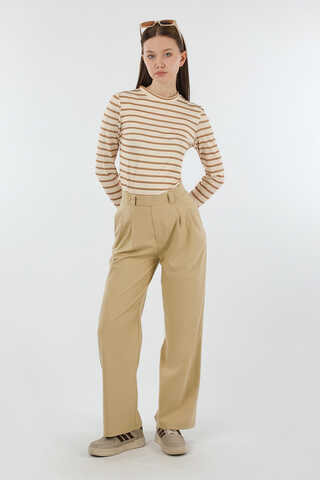 Palazzo Trousers Camel - 3