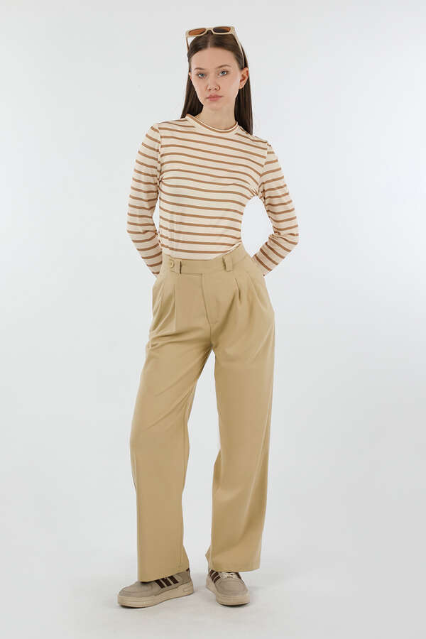 Palazzo Trousers Camel - 3