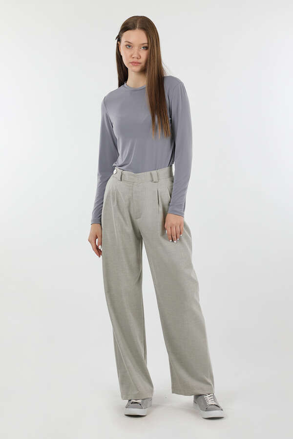 Palazzo Trousers Gray - 1