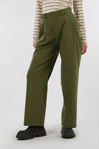 Palazzo Trousers Khaki - 2
