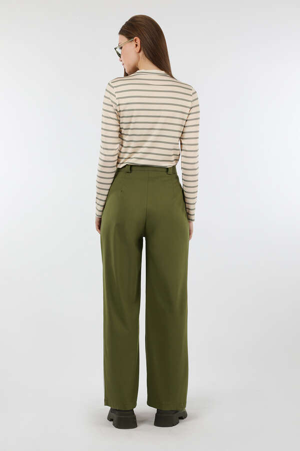 Palazzo Trousers Khaki - 6