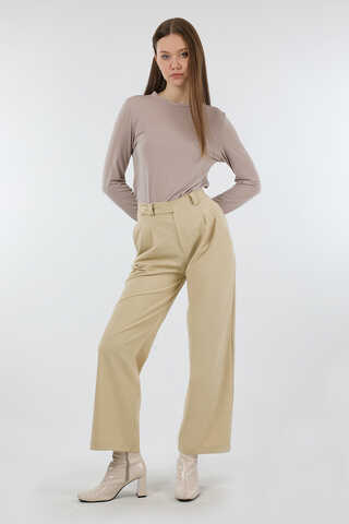 Palazzo Trousers Stone - 1