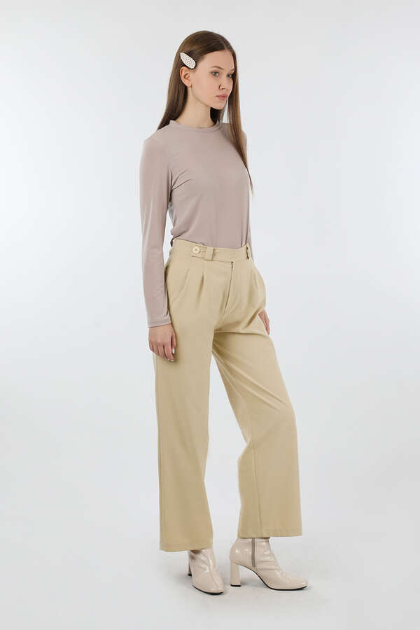 Palazzo Trousers Stone - 5