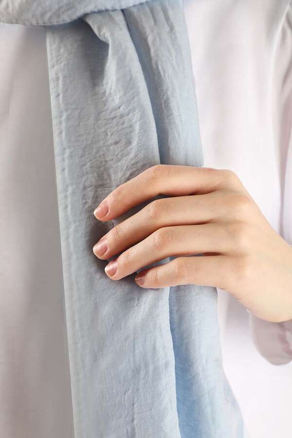 Pamuk Şal Pastel Mavi - 2