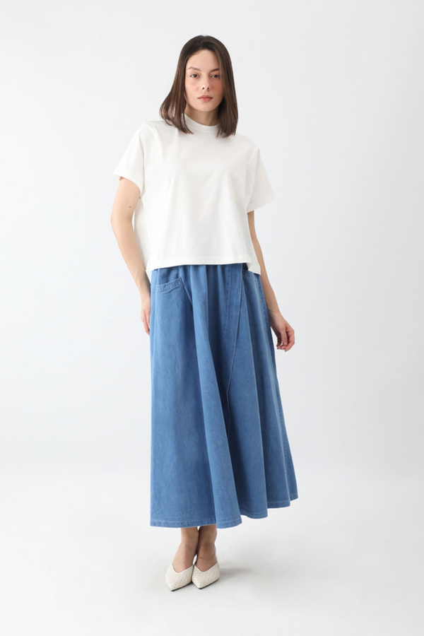 Pamuklu Kısa Kollu Tişört Beyaz - 2