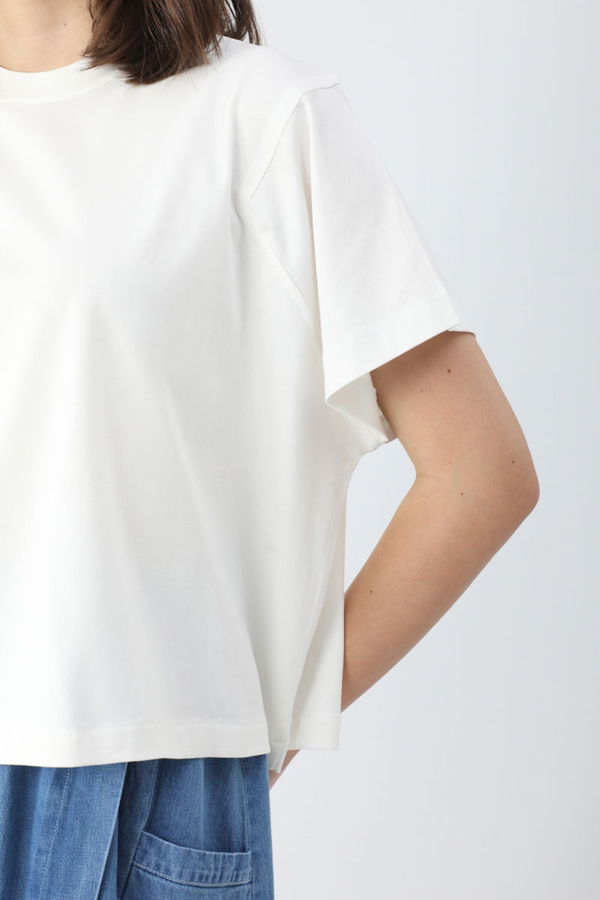 Pamuklu Kısa Kollu Tişört Beyaz - 6