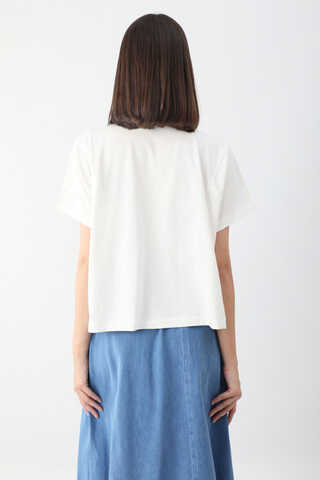Pamuklu Kısa Kollu Tişört Beyaz - 9