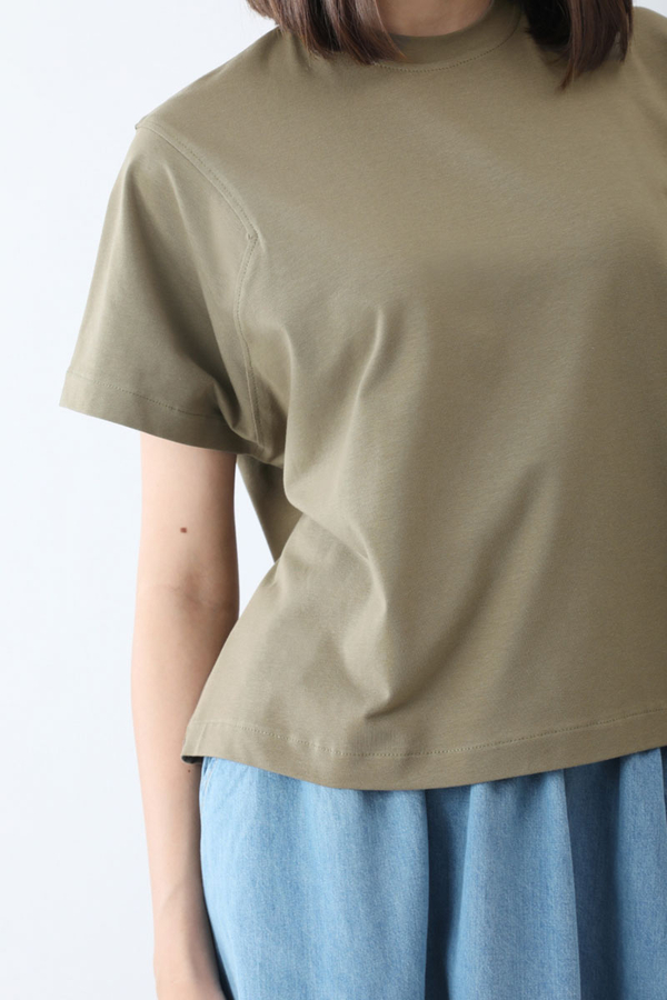 Pamuklu Kısa Kollu Tişört Haki - 5