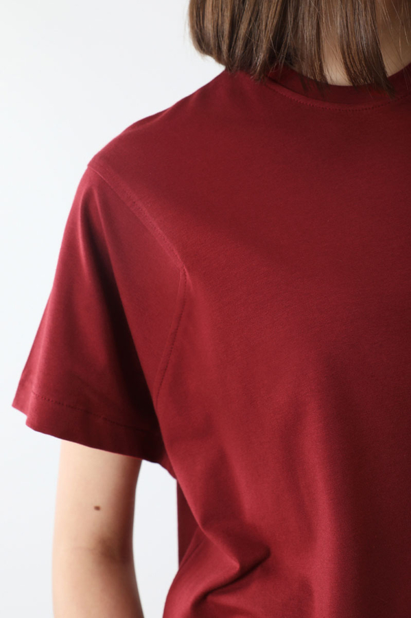 Pamuklu Kısa Kollu Tişört Kırmızı - 5