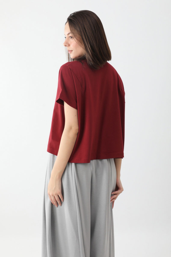 Pamuklu Kısa Kollu Tişört Kırmızı - 6