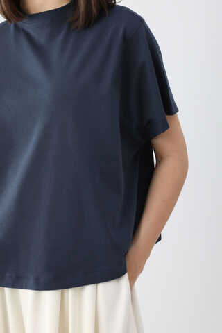 Pamuklu Kısa Kollu Tişört Lacivert - 5