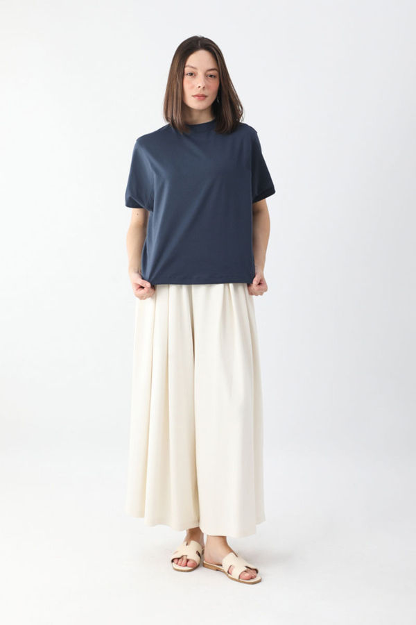 Pamuklu Kısa Kollu Tişört Lacivert - 4