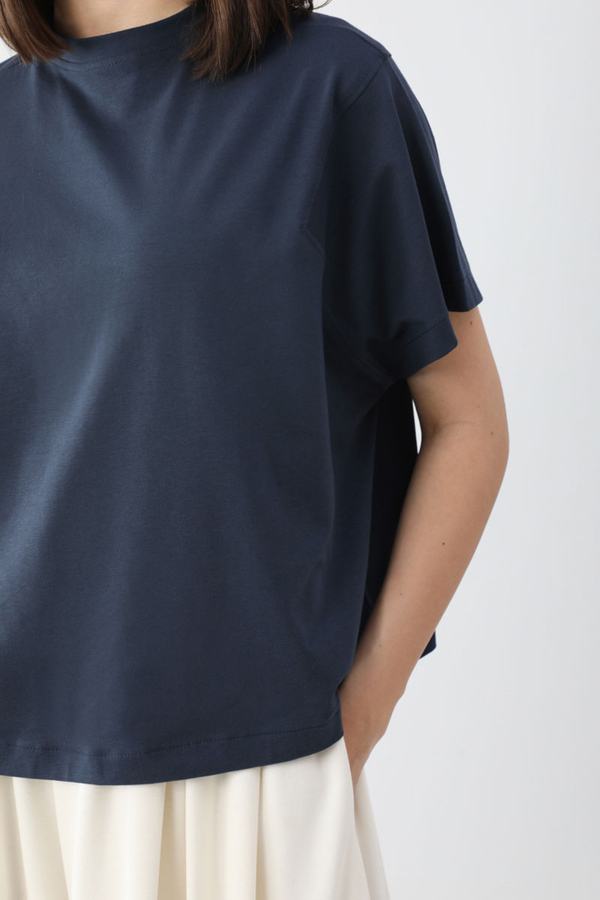 Pamuklu Kısa Kollu Tişört Lacivert - 5