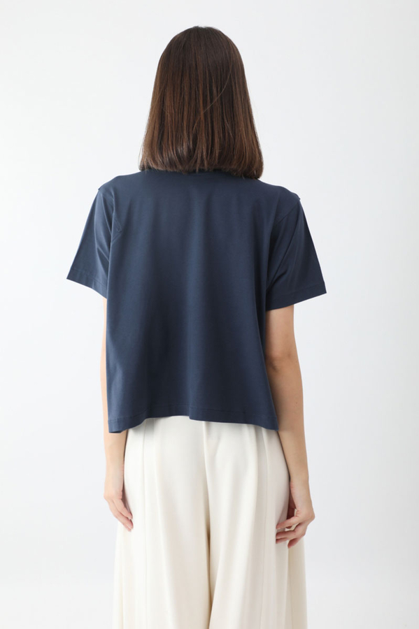 Pamuklu Kısa Kollu Tişört Lacivert - 8