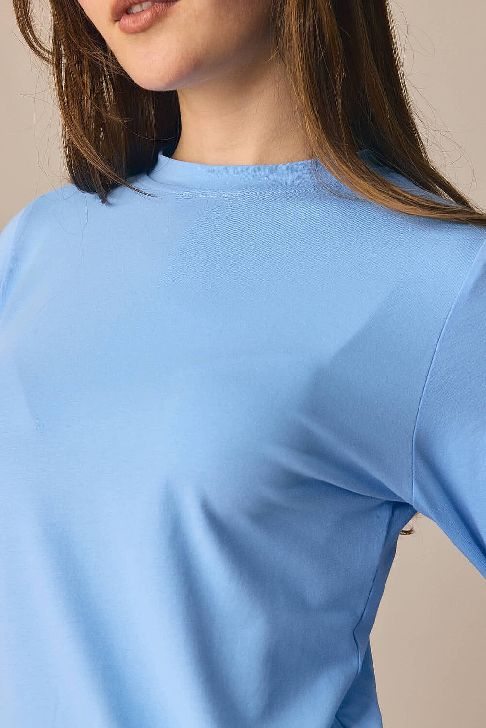 Pamuklu Uzun Kollu Body Mavi - 3