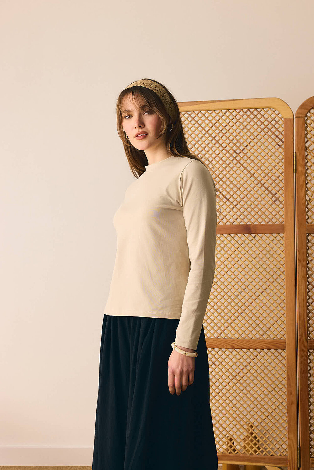 Pamuklu Uzun Kollu Body Taş - 2