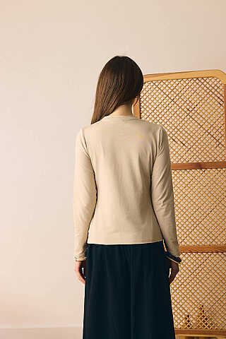 Pamuklu Uzun Kollu Body Taş - 4