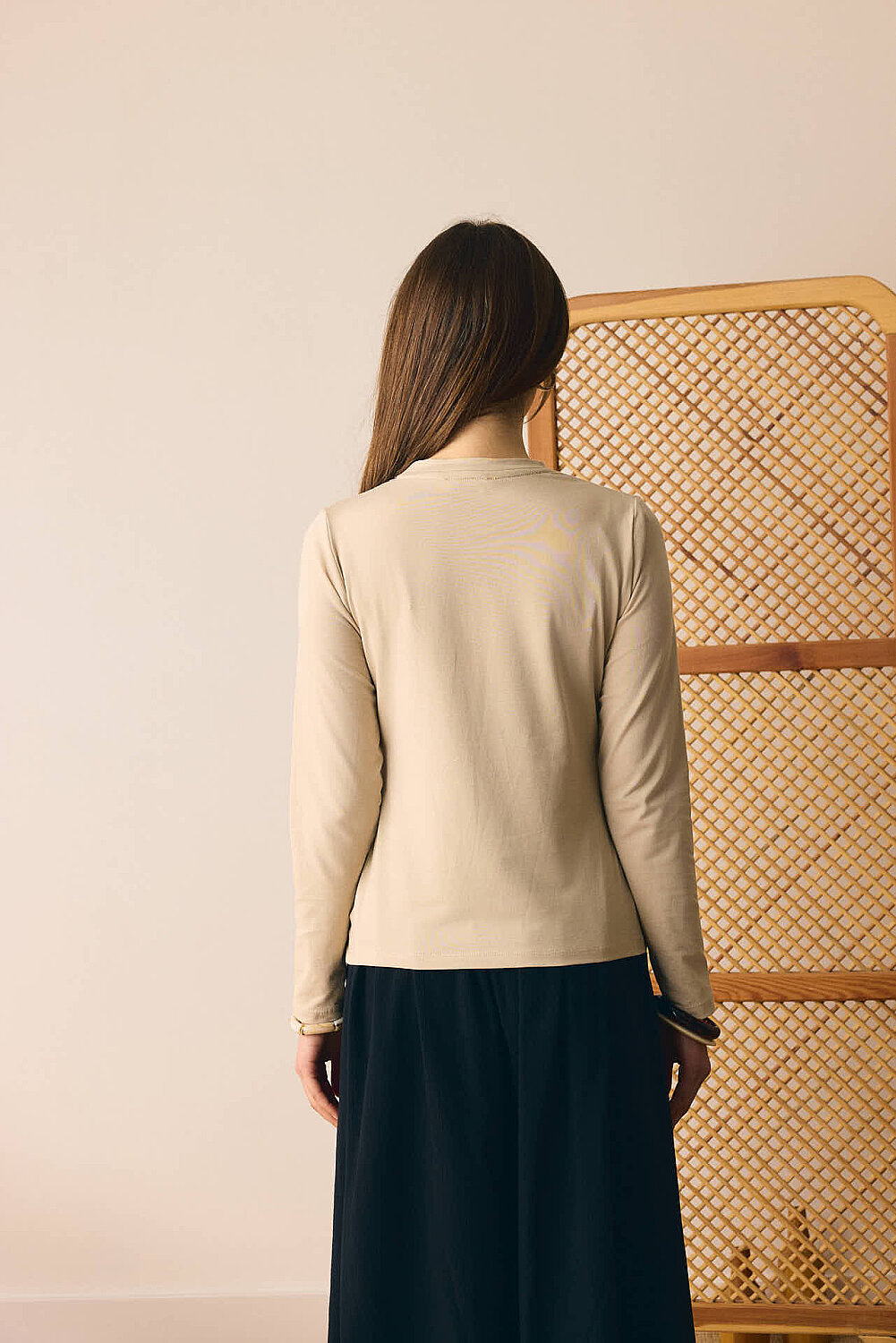 Pamuklu Uzun Kollu Body Taş - 4