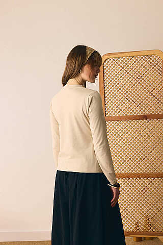 Pamuklu Uzun Kollu Body Taş - 3