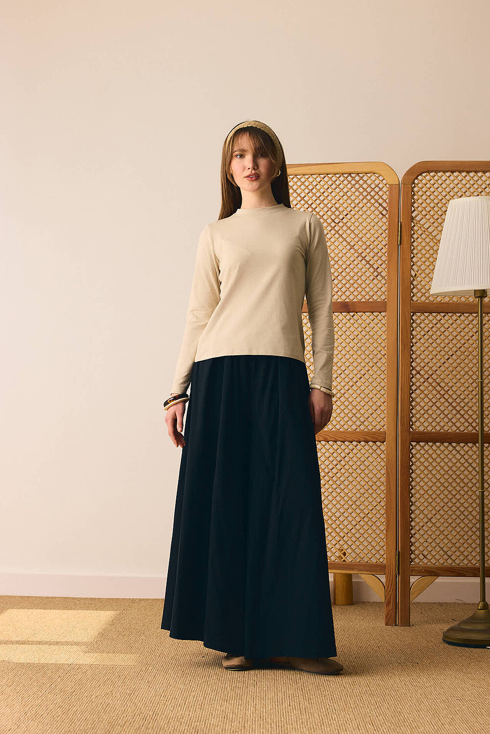 Pamuklu Uzun Kollu Body Taş - 5