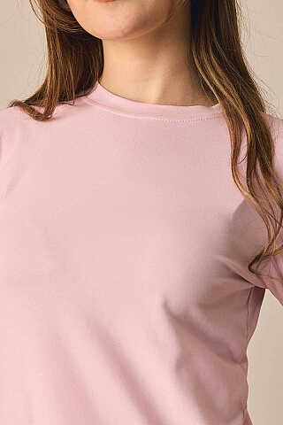 Pamuklu Uzun Kollu Body Toz Pembe - 4