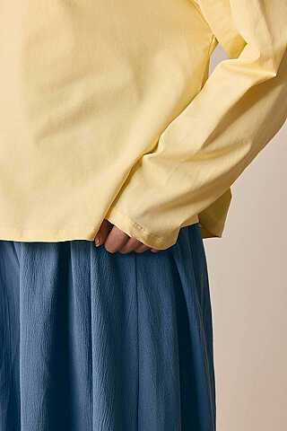 Pamuklu Uzun Kollu Tişört Açık Sarı - 2