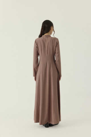 Panel Seam Tencel Dress – Mink - 5