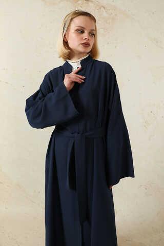 Pantolonlu Abaya Takım Lacivert - 2