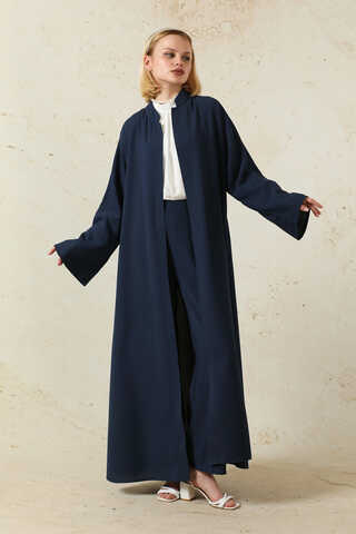 Pantolonlu Abaya Takım Lacivert - 3