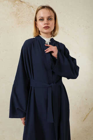 Pantolonlu Abaya Takım Lacivert - 4