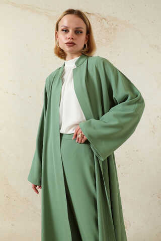 Pantolonlu Abaya Takım Mint - 4