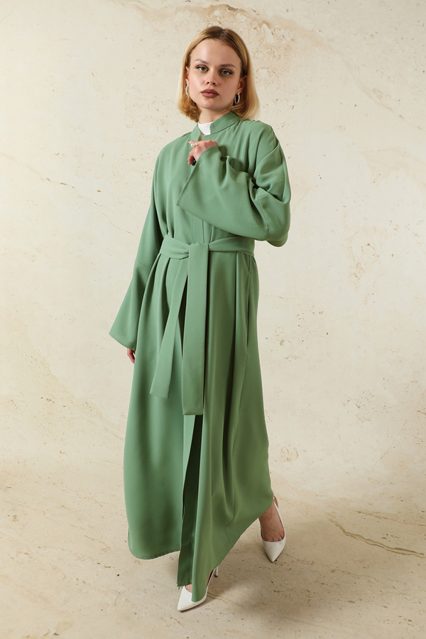 Pantolonlu Abaya Takım Mint - 5