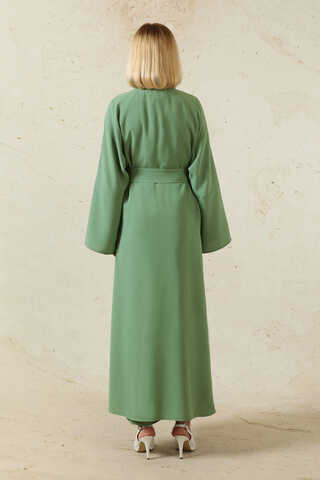 Pantolonlu Abaya Takım Mint - 6