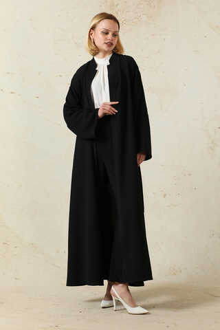 Pantolonlu Abaya Takım Siyah - 3