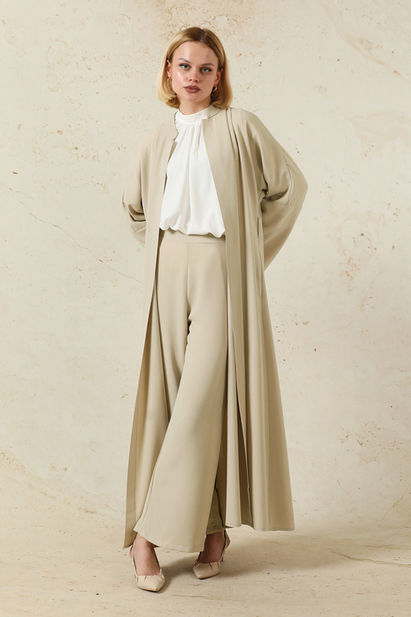 Pantolonlu Abaya Takım Taş - 1