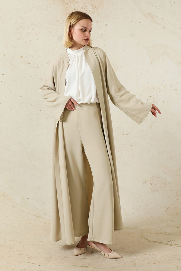 Pantolonlu Abaya Takım Taş - 3