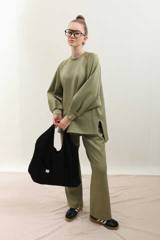 Pantolonlu Sweat Takım Haki - 5