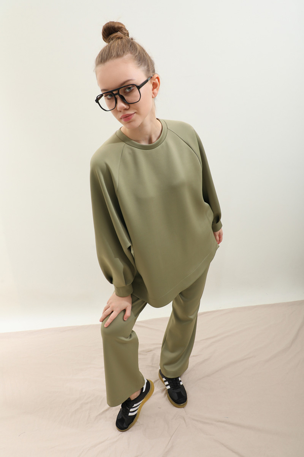 Pantolonlu Sweat Takım Haki - 7